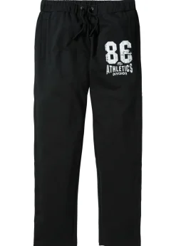 Hombre bonprix bonprix Pantalón de chándal con detalles deportivos de algodón orgánico puro