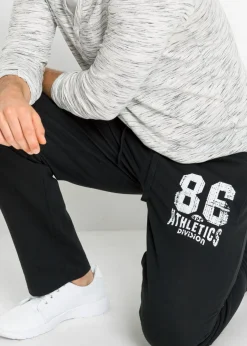 Hombre bonprix bonprix Pantalón de chándal con detalles deportivos de algodón orgánico puro