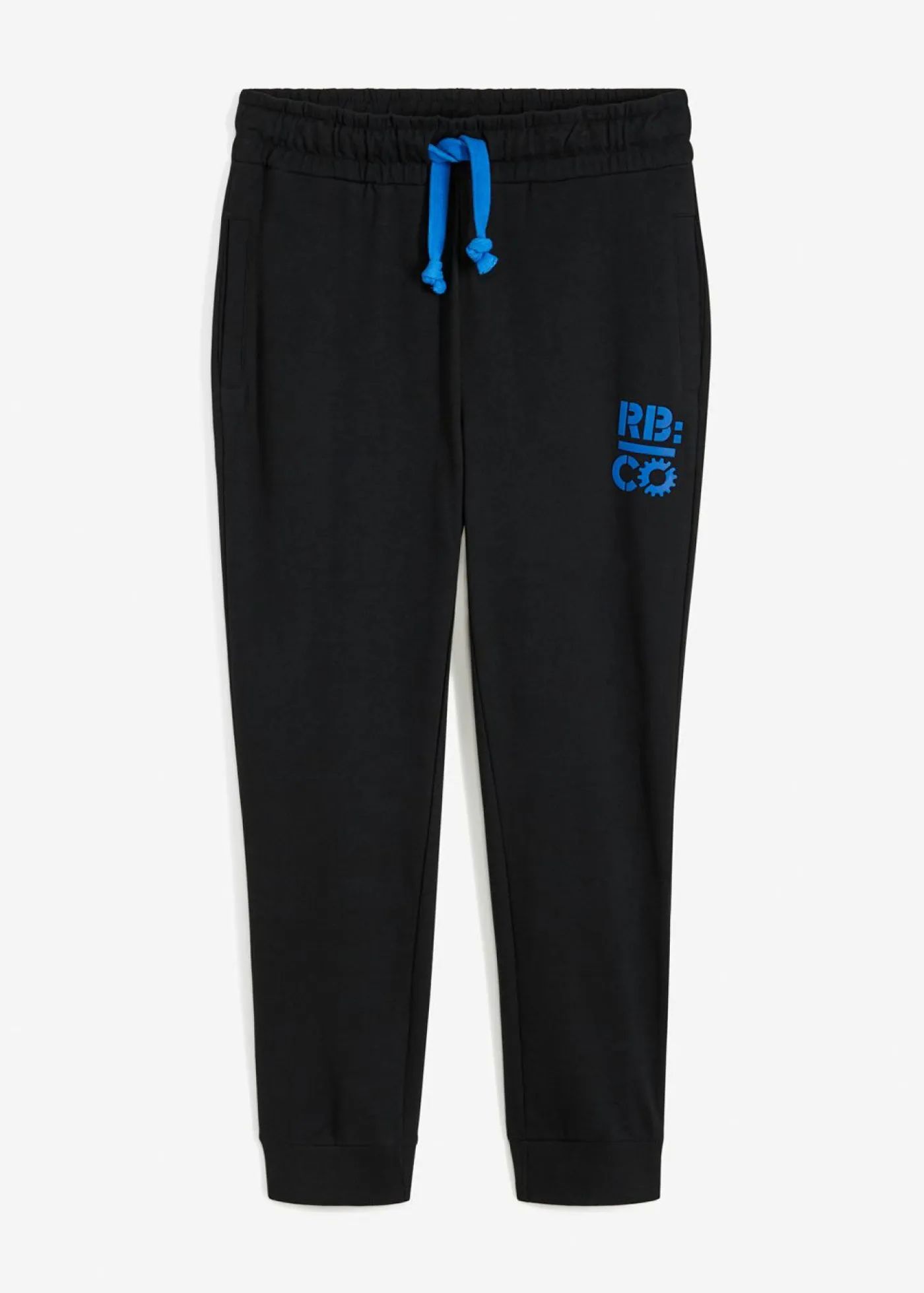bonprix bonprix Ropa Deportiva|Pantalones>Pantalón de chándal con detalles en contraste negro / azul cielo
