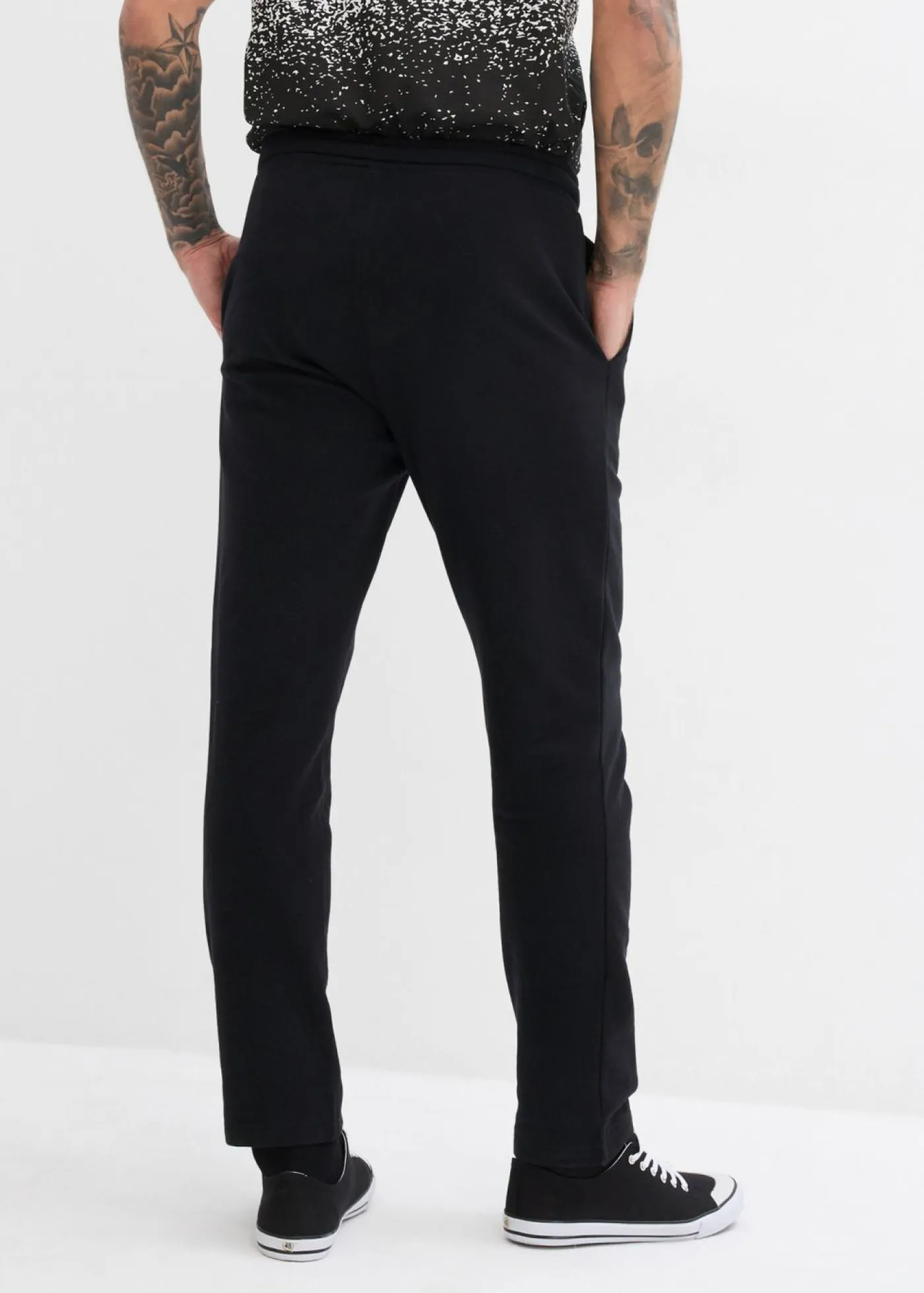 bonprix bonprix Básicos En Rebajas|Ropa Deportiva>Pantalón de chándal con interior suave y dobladillo recto Negro