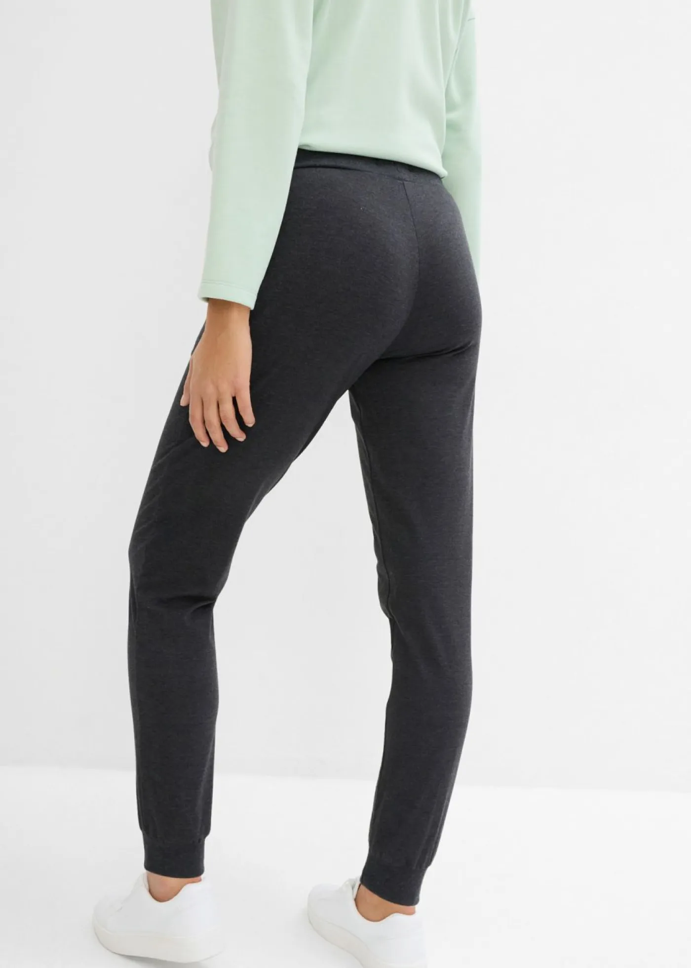 bonprix bonprix Básicos|Ropa Cómoda>Pantalón de chándal con puños negro amarillo neón moteado