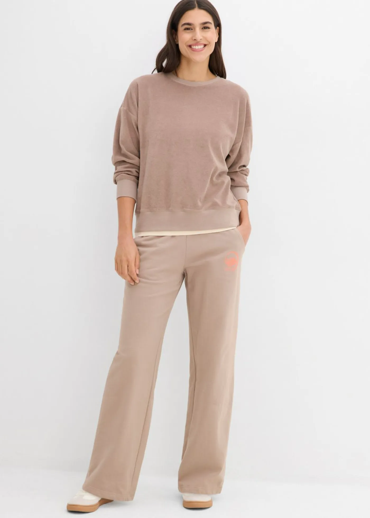 Mujer bonprix bonprix Pantalón de chándal de algodón puro