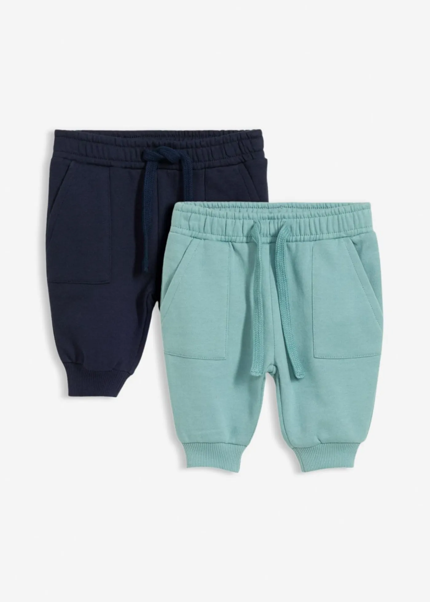 bonprix bonprix Packs|Pantalones>Pantalón de chándal de algodón orgánico puro (2 unidades) Azul marino-azul bondi