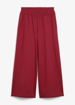 bonprix bonprix Ropa Cómoda|Pantalones>Pantalón de chándal de algodón orgánico con largo capri Ciruela