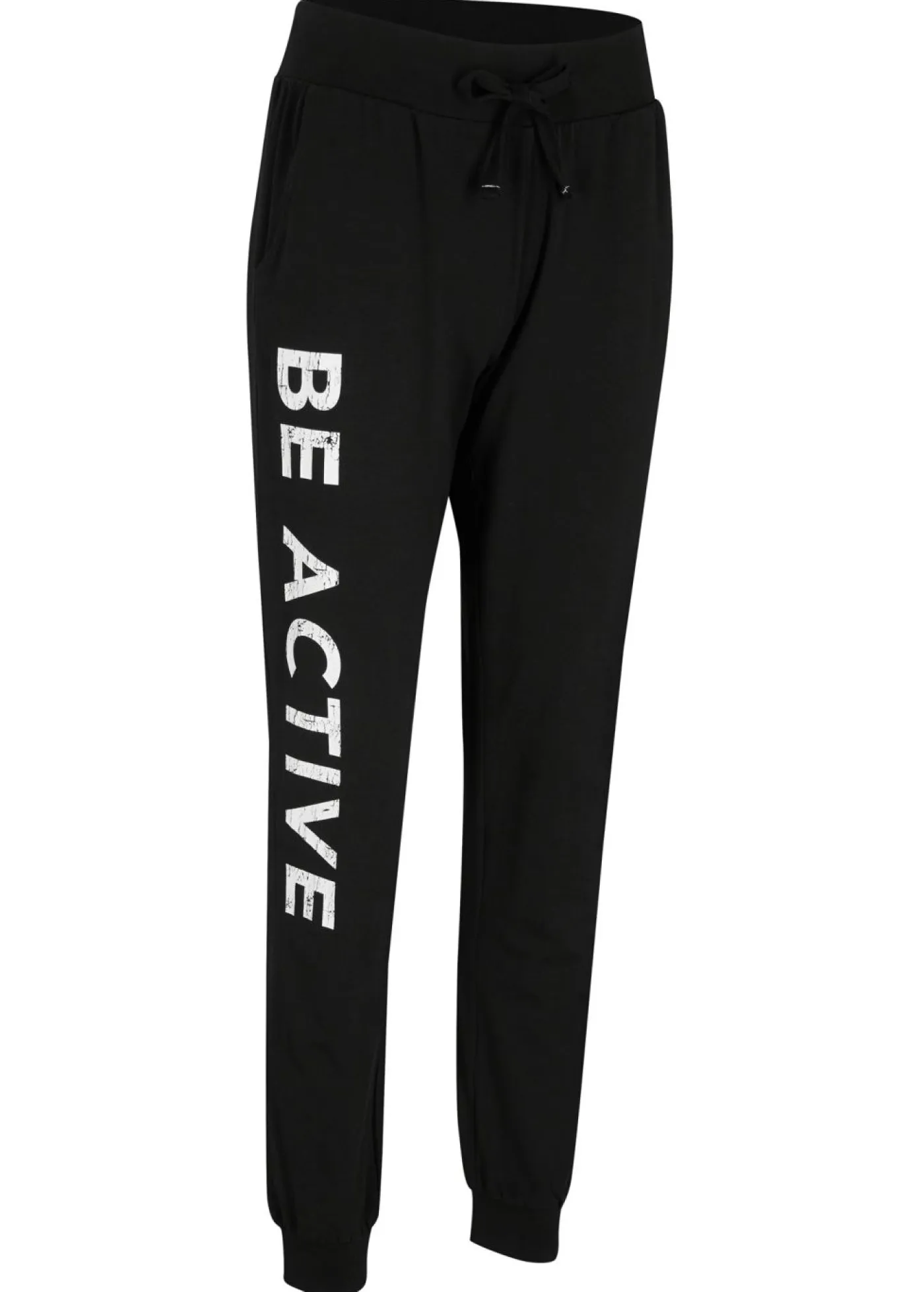 Mujer bonprix bonprix Pantalón de chándal de algodón con estampado y corte holgado