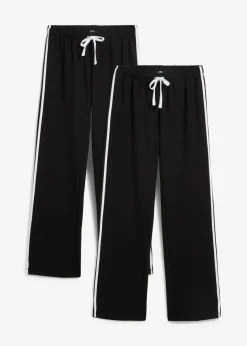 Mujer bonprix bonprix Pantalón de chándal de algodón puro (2 unidades)