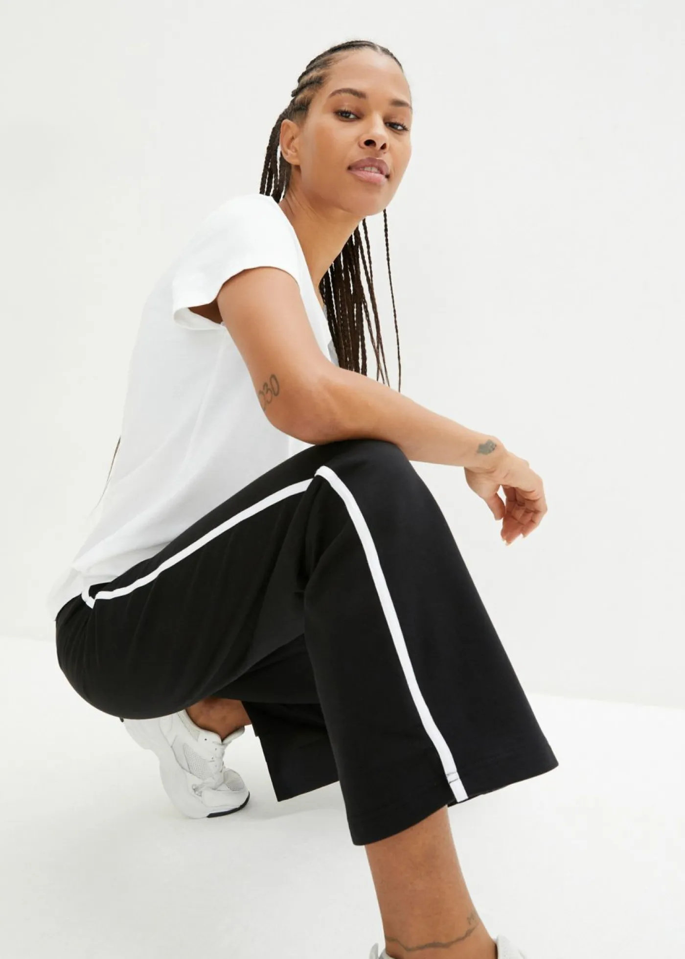 Mujer bonprix bonprix Pantalón de chándal de algodón puro (2 unidades)