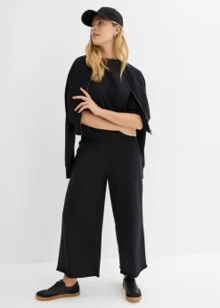 Mujer bonprix bonprix Pantalón de chándal de algodón orgánico con largo capri