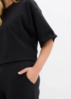 Mujer bonprix bonprix Pantalón de chándal de algodón orgánico con largo capri