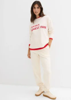 Mujer bonprix bonprix Pantalón de chándal de algodón puro