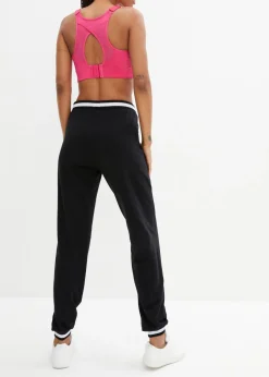 Mujer bonprix bonprix Pantalón de chándal de mezcla de algodón elástico