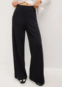 bonprix bonprix Ropa Cómoda|Pantalones>Pantalón de chándal de mezcla de algodón Negro