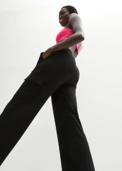 Mujer bonprix bonprix Pantalón de chándal en mezcla de algodón elástico