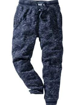 Hombre bonprix bonprix Pantalón de chándal jaspeado con cintura de canalé
