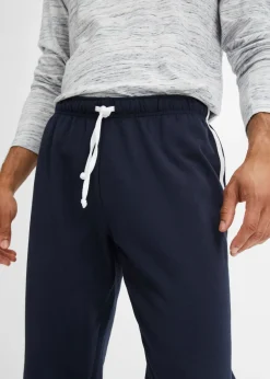 Hombre bonprix bonprix Pantalón de chándal loose fit con detalles en contraste (2 unidades)