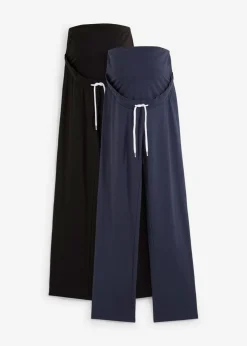 bonprix bonprix Premamá>Pantalón de chándal premamá (2 unidades) Azul oscuro-negro