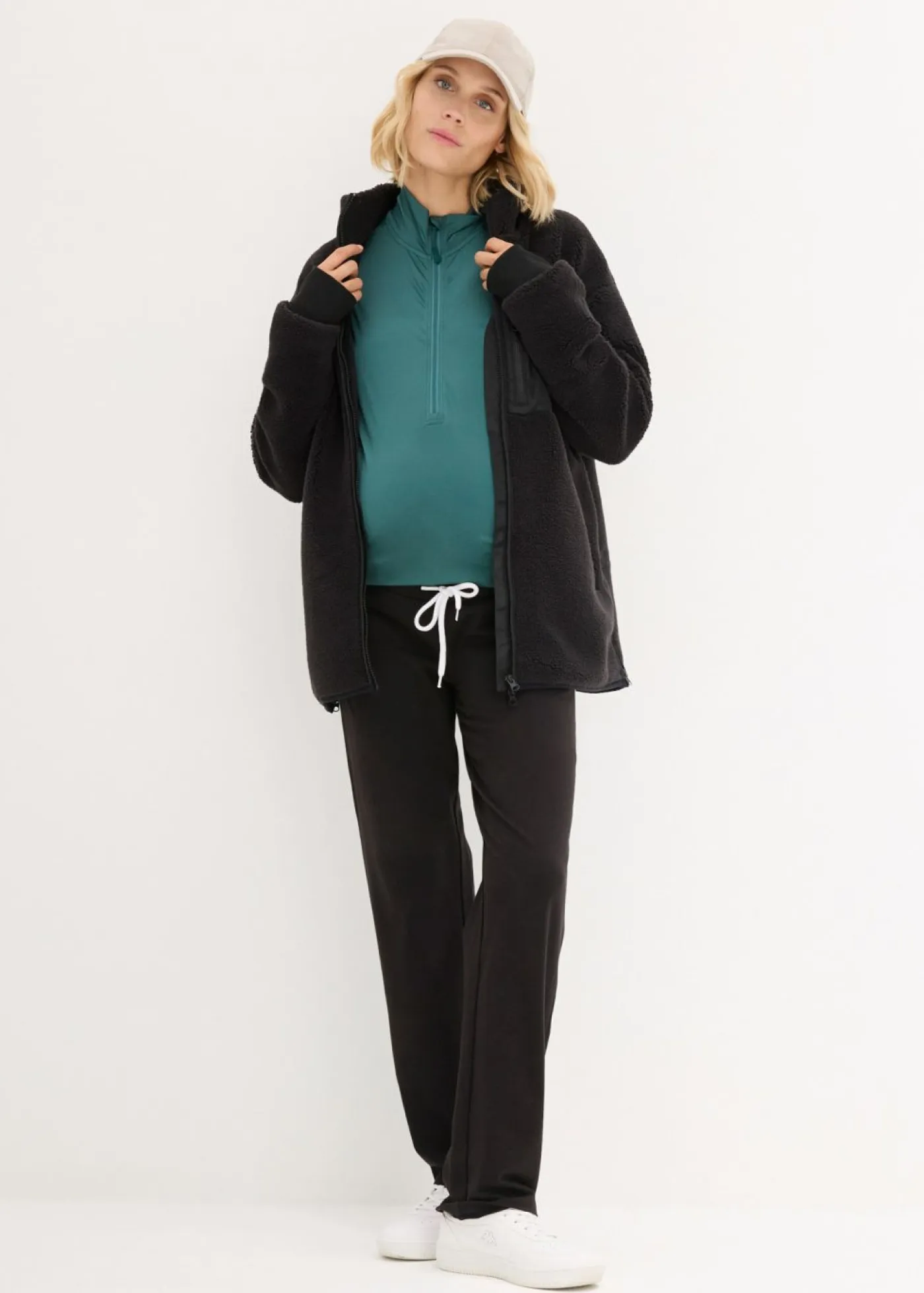 bonprix bonprix Premamá>Pantalón de chándal premamá (2 unidades) Azul oscuro-negro