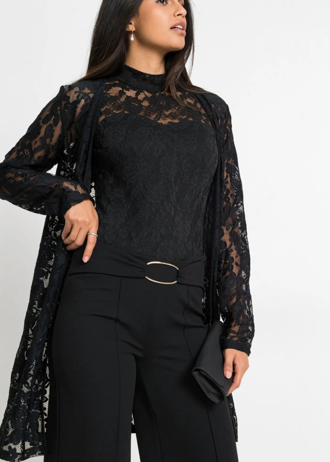 bonprix bonprix Pantalones>Pantalón de estilo palazzo Negro