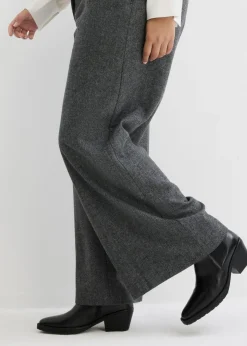 Mujer bonprix bonprix Pantalón de lana con patrón de espiga