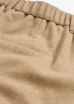 bonprix bonprix Premium|Pantalones>Pantalón de lana con patrón de espiga Beige natural jaspeado