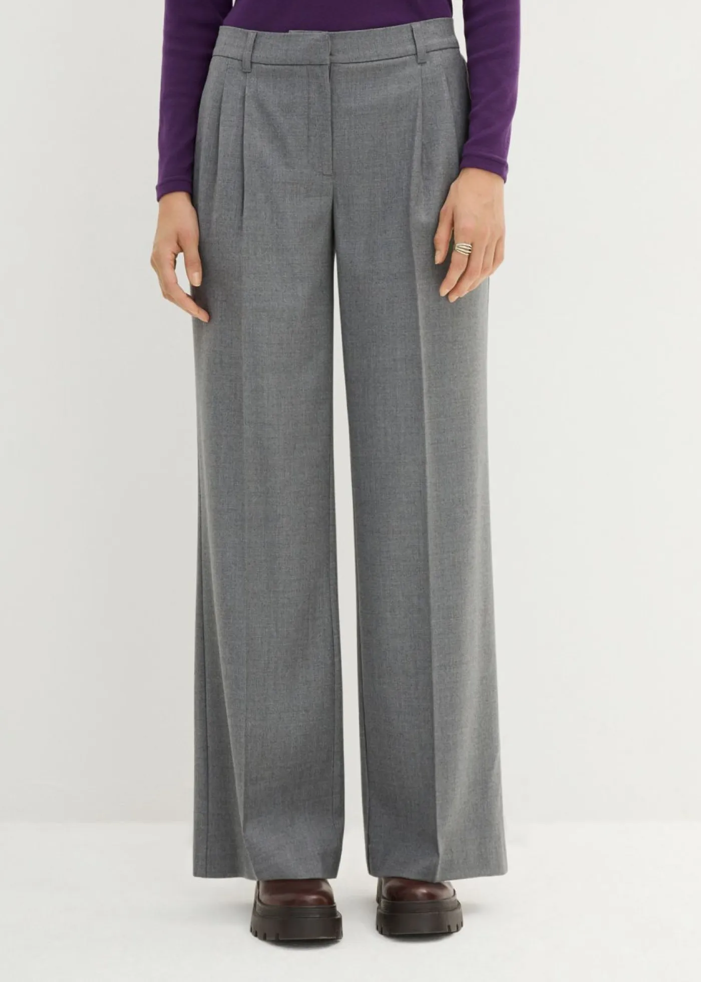 Mujer bonprix bonprix Pantalón de lana con pinzas