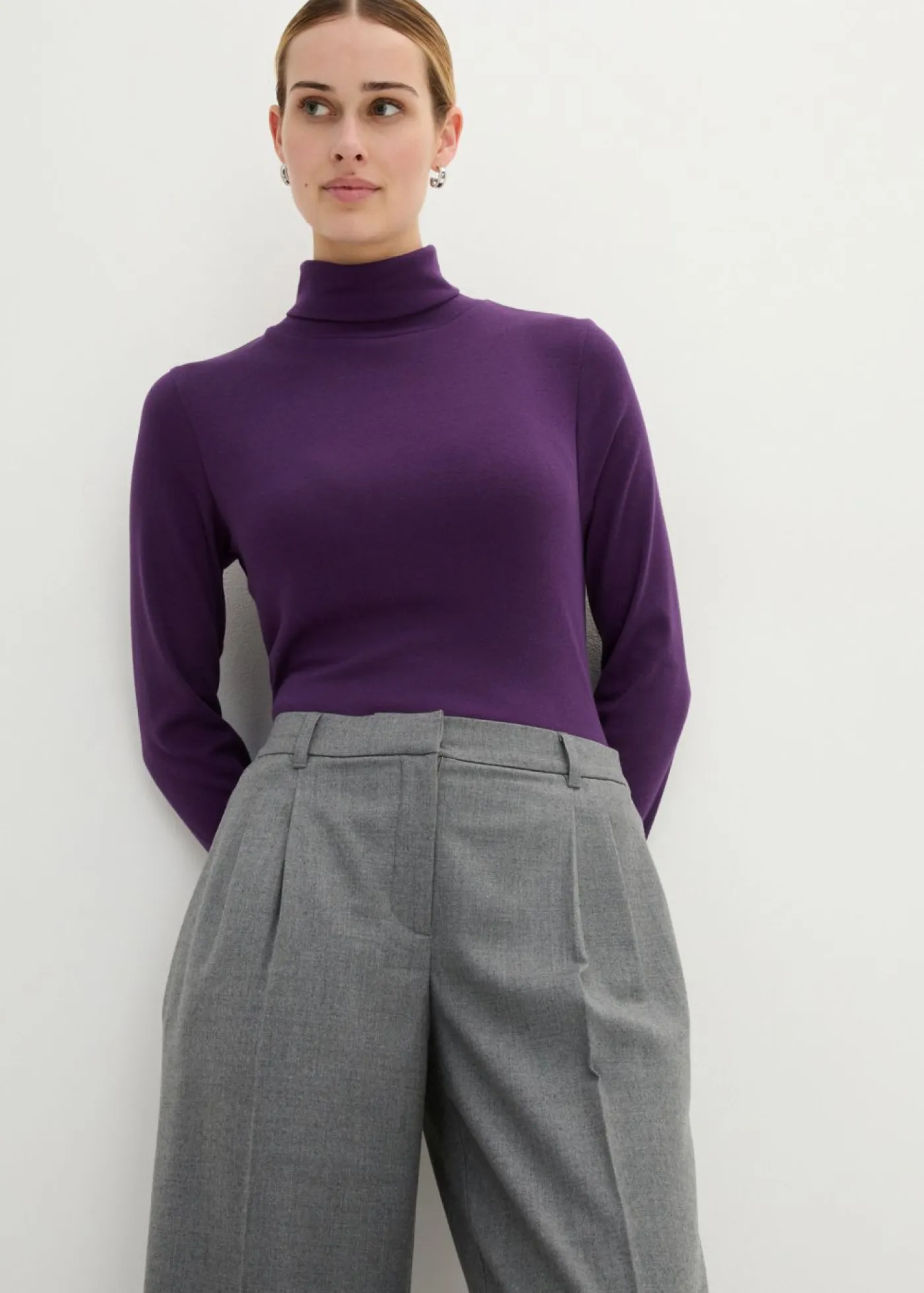 Mujer bonprix bonprix Pantalón de lana con pinzas