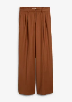 bonprix bonprix Premium|Pantalones>Pantalón de lana con pinzas marrón ladrillo