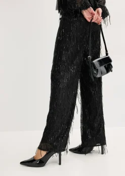 Mujer bonprix bonprix Pantalón de lentejuelas con flecos