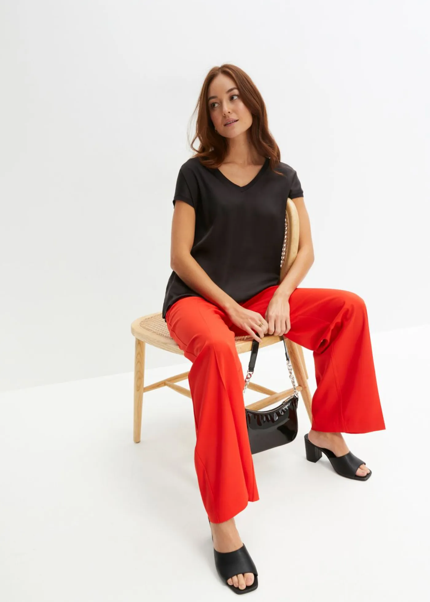 Mujer bonprix bonprix Pantalón de lentejuelas de corte holgado
