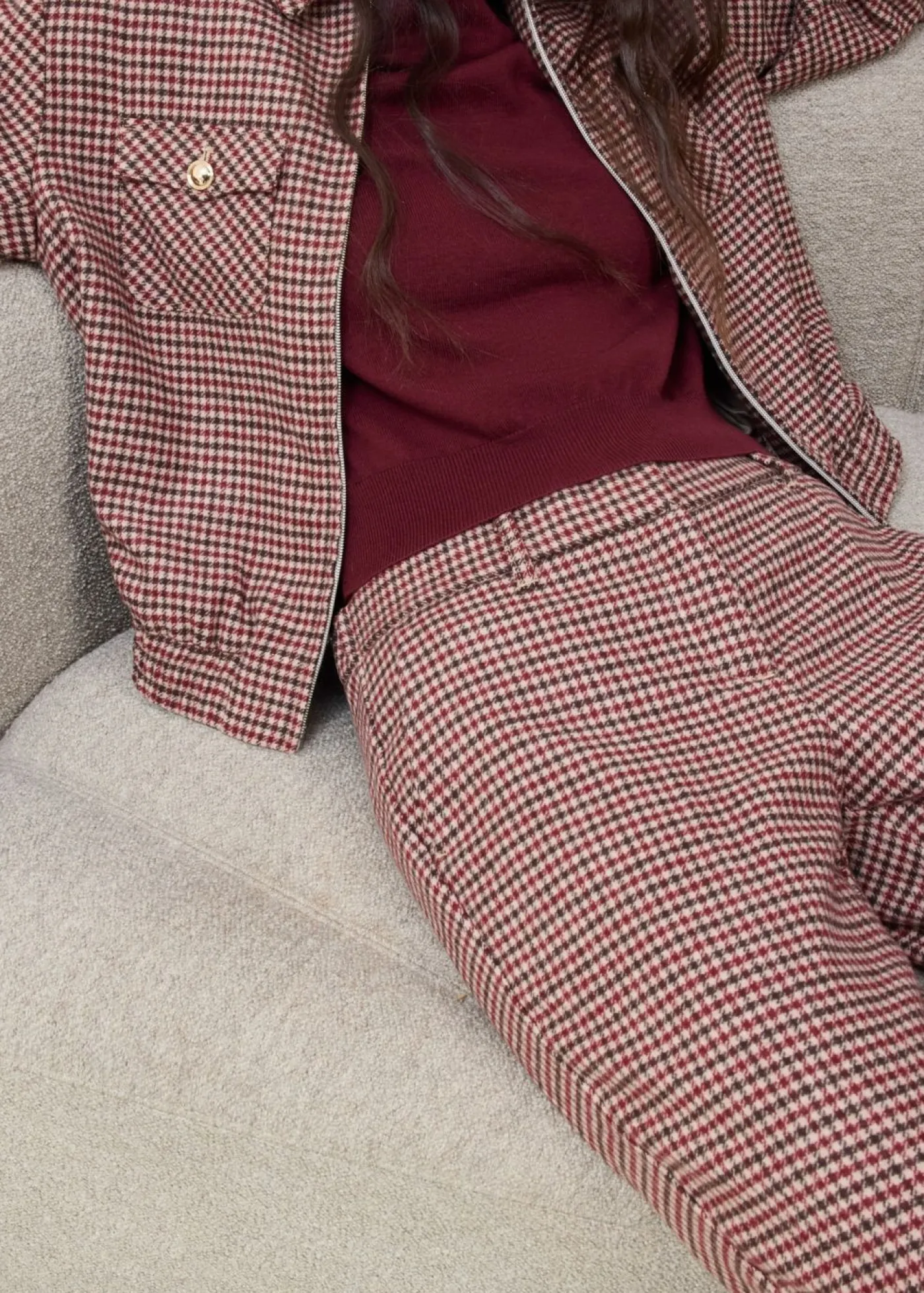 Mujer bonprix bonprix Pantalón de mezcla de lana suave