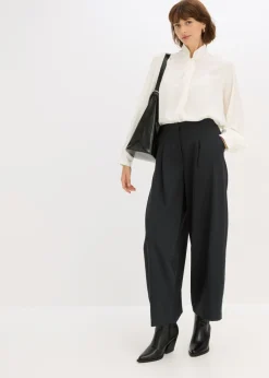 Mujer bonprix bonprix Pantalón de mezcla de viscosa con diseño barrel