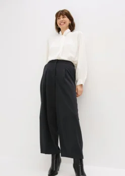 Mujer bonprix bonprix Pantalón de mezcla de viscosa con diseño barrel