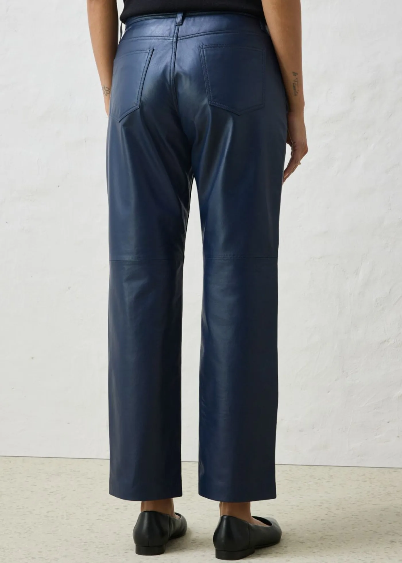 bonprix bonprix Premium|Pantalones>Pantalón de napa de borrego Azul marino