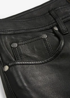 bonprix bonprix Premium|Pantalones>Pantalón de napa de borrego Negro