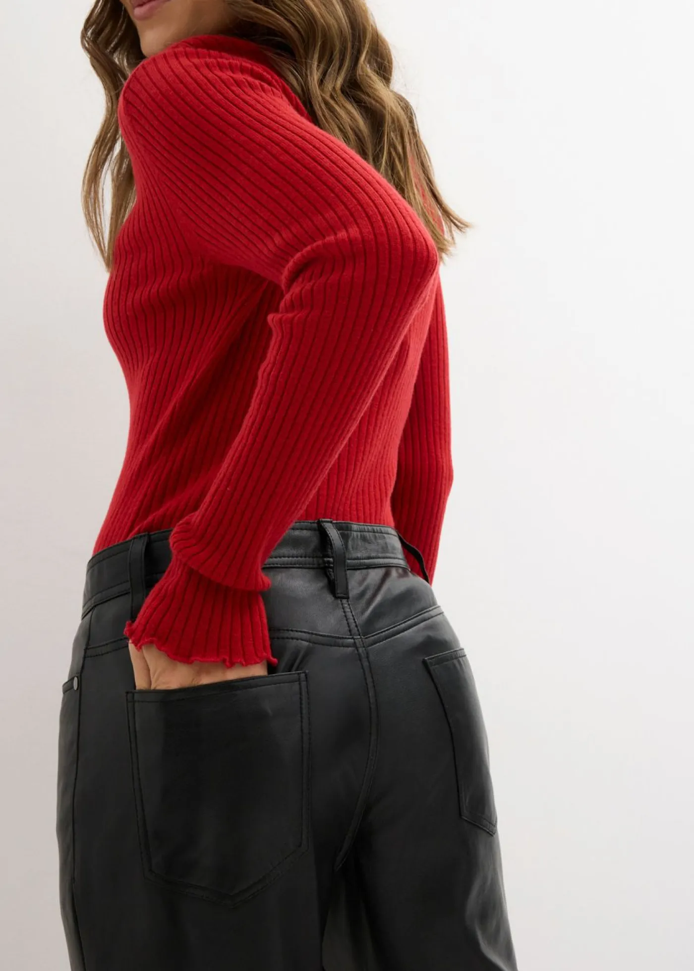 Mujer bonprix bonprix Pantalón de napa de cordero