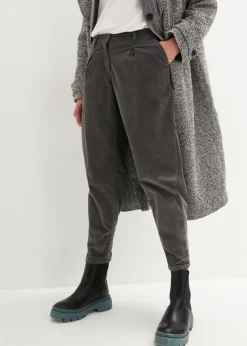 Mujer bonprix bonprix Pantalón de pana con algodón orgánico y corte bombacho