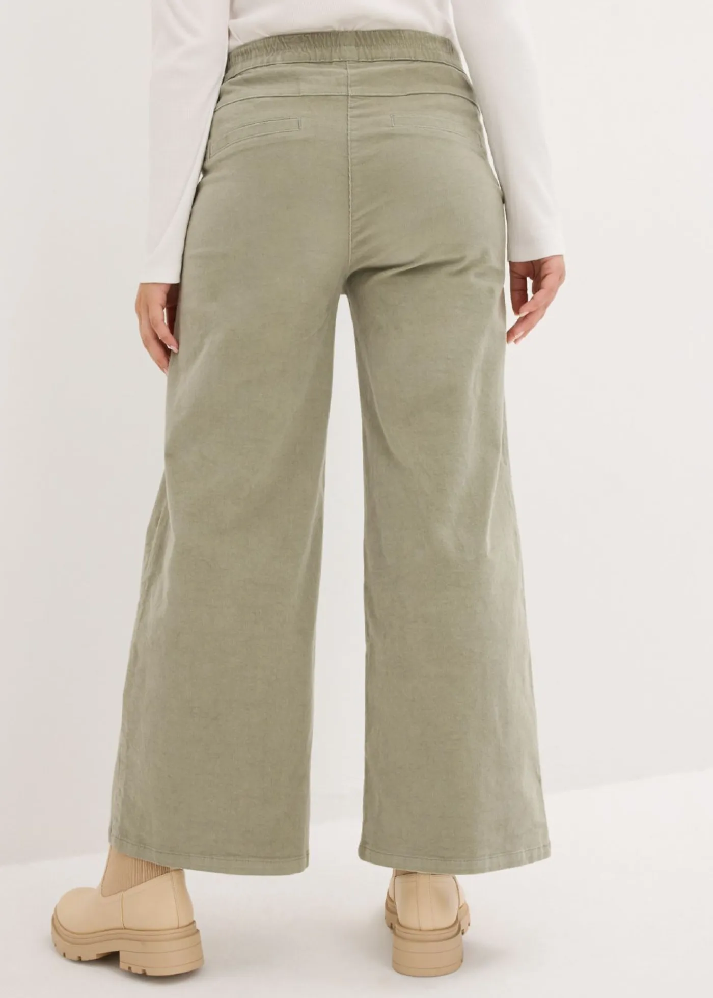 Mujer bonprix bonprix Pantalón de pana con cintura cómoda, high waist