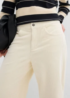Mujer bonprix bonprix Pantalón de pana con corte barrel