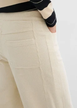 Mujer bonprix bonprix Pantalón de pana con corte barrel