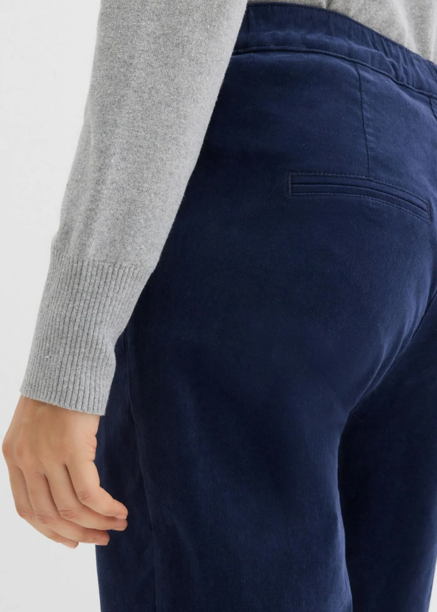 bonprix bonprix Pantalones>Pantalón de pana de algodón orgánico Azul marino