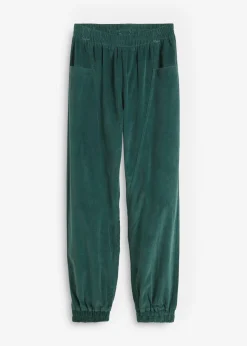 bonprix bonprix Pantalones>Pantalón de pana de mezcla de algodón verde mate
