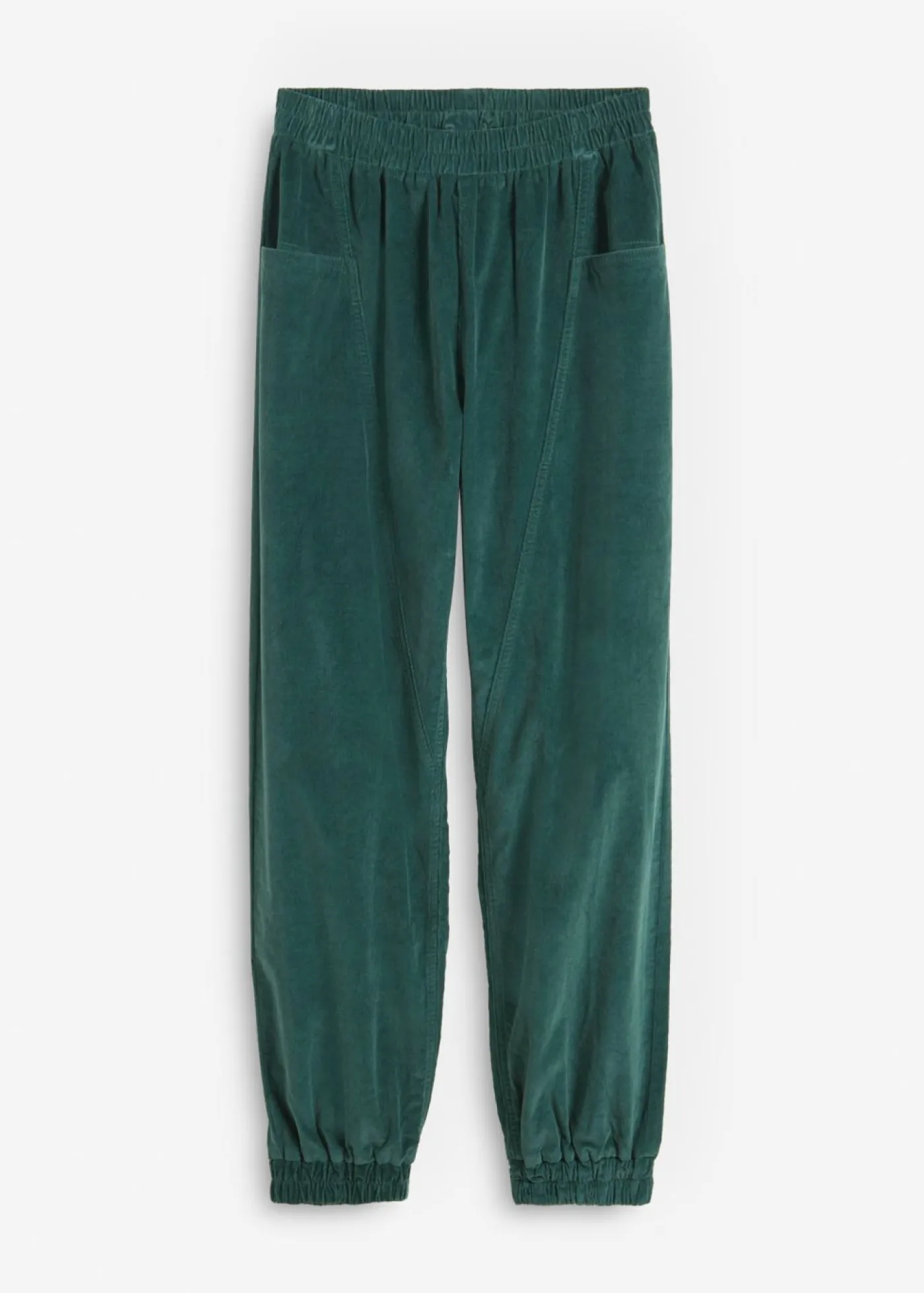 bonprix bonprix Pantalones>Pantalón de pana de mezcla de algodón verde mate