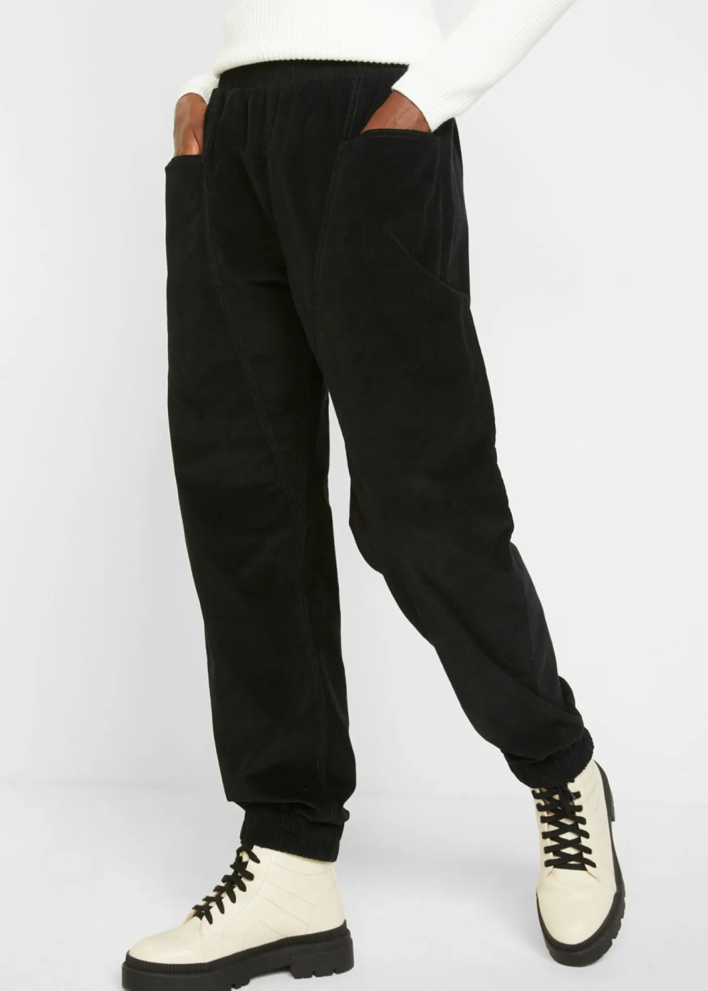 Mujer bonprix bonprix Pantalón de pana de mezcla de algodón