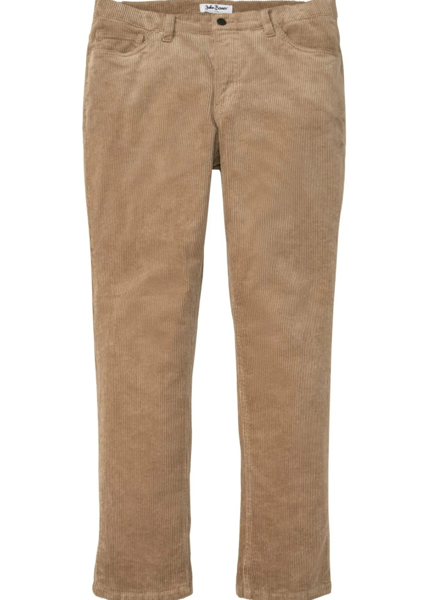 bonprix bonprix Pantalones>Pantalón de pana elástica con corte cómodo y regular Camel