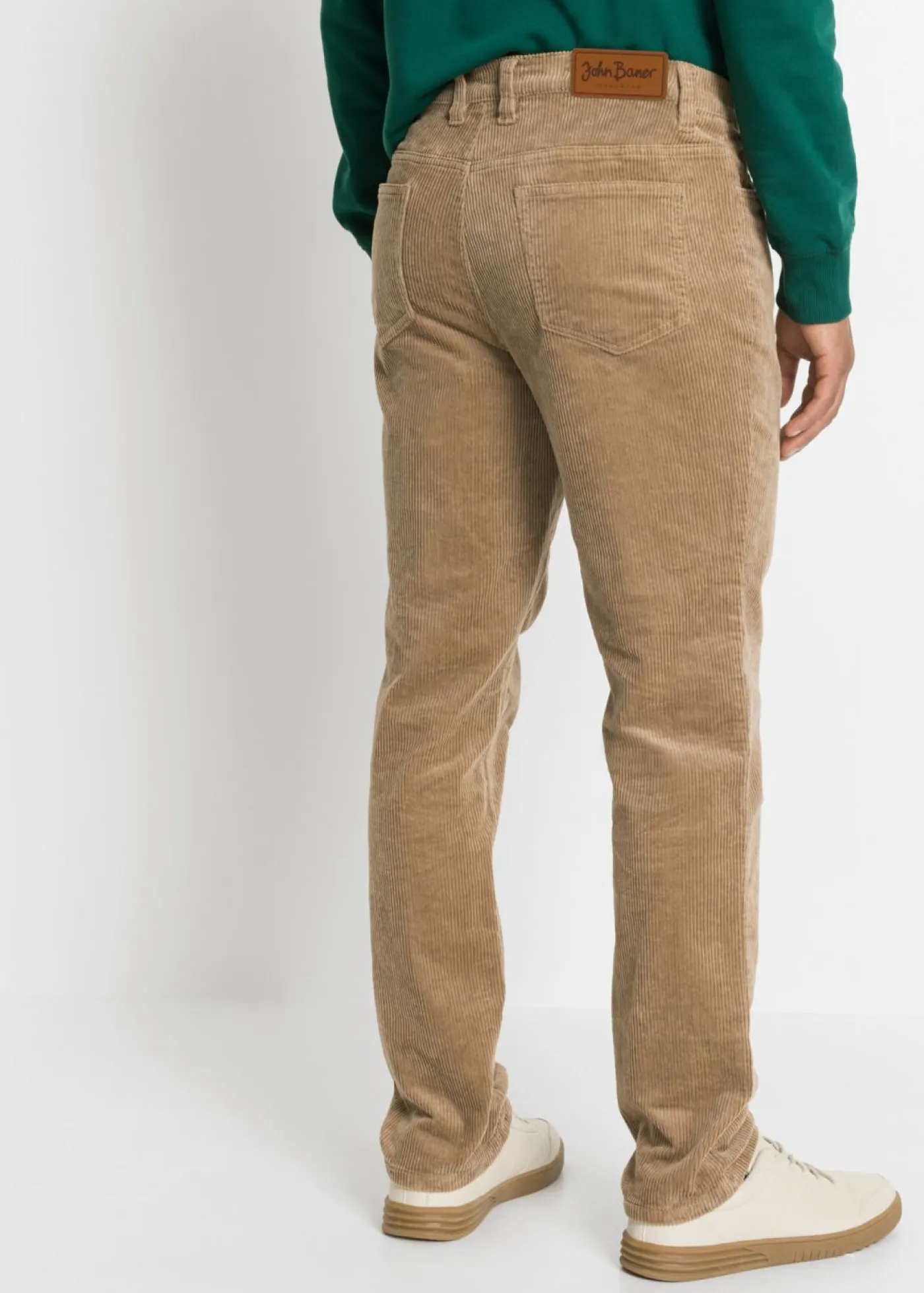 bonprix bonprix Pantalones>Pantalón de pana elástica con corte cómodo y regular Camel