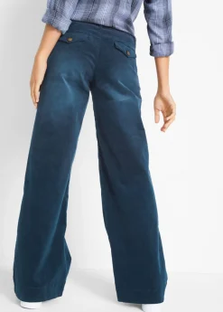 Mujer bonprix bonprix Pantalón de pana elástico de corte ancho