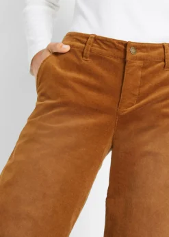 Mujer bonprix bonprix Pantalón de pana elástico de corte ancho