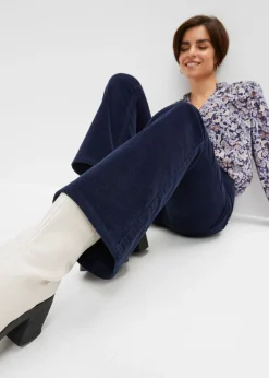 Mujer bonprix bonprix Pantalón de pana elástico de corte recto