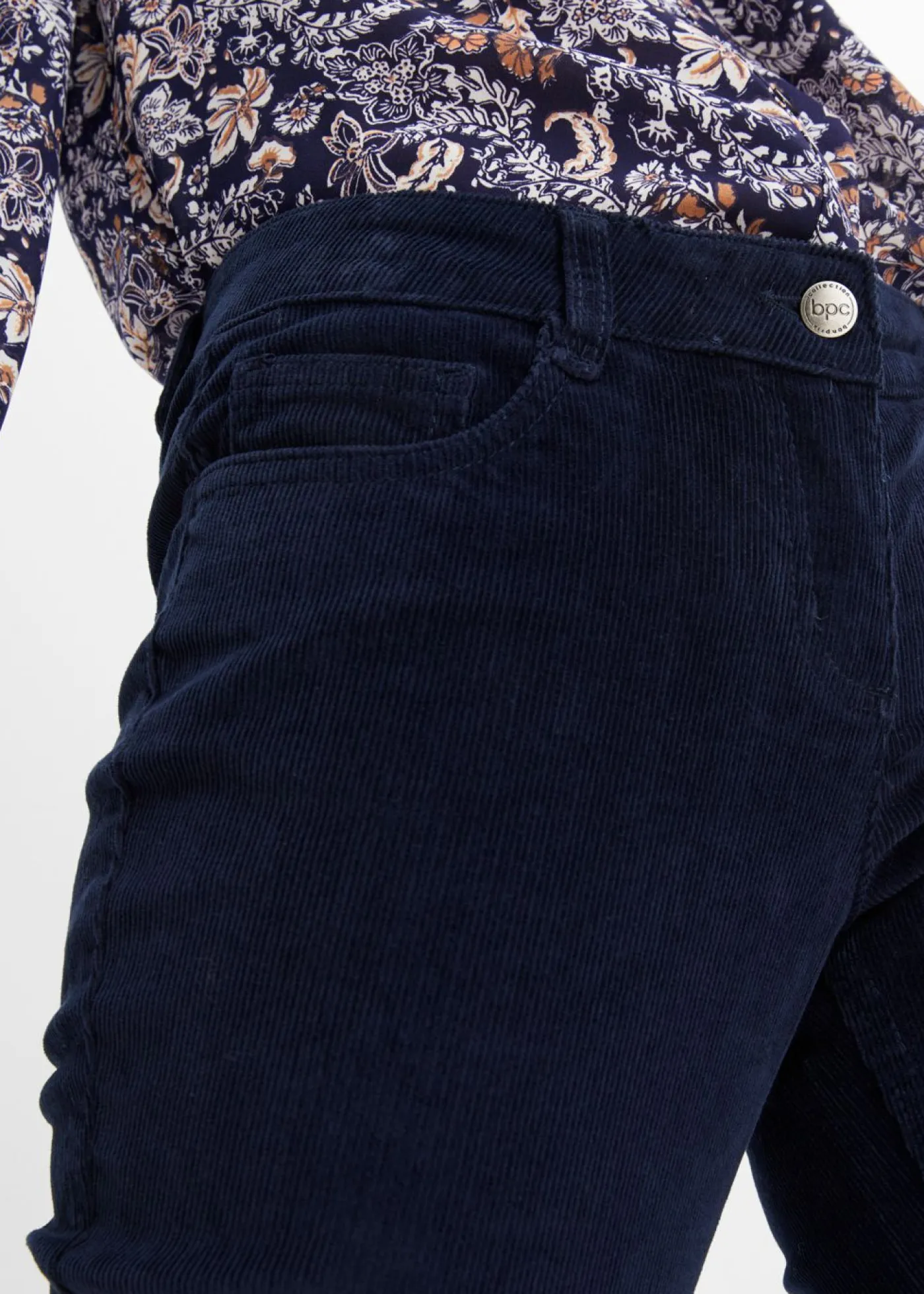 Mujer bonprix bonprix Pantalón de pana elástico de corte recto