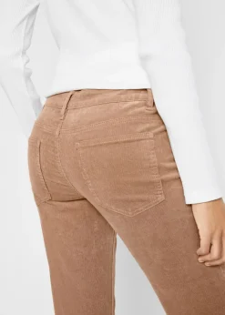 Mujer bonprix bonprix Pantalón de pana elástico de corte recto